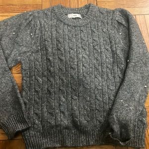 Mango sweater size med. Excellent condition. Rinestone sleeve detail